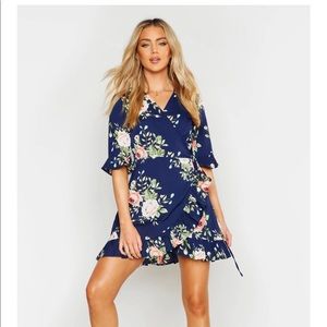 Floral wrap dress